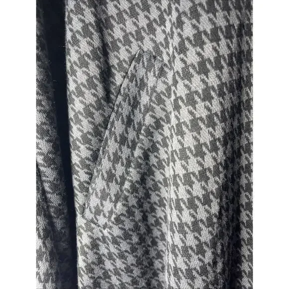 Fever Black And Gray Witchy Grunge Indie Overcoat Size M 3 Button W/ Pocket - Picture 5 of 10